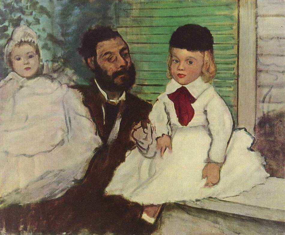 Count Lepic and His Daughters, 1871 by Edgar Degas