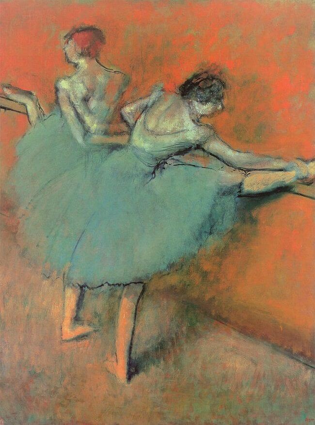 Dancers at the Barre, 1880-1900 by Edgar Degas