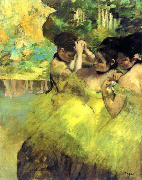 Yellow Dancers (In the Wings), 1871 by Edgar Degas