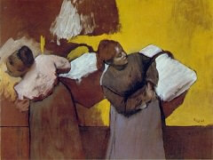 Two Laundresses by Edgar Degas