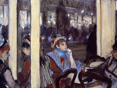 Women in Front of a Cafe by Edgar Degas