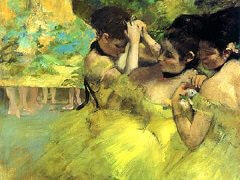 Yellow Dancers (In the Wings) by Edgar Degas