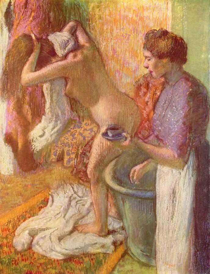 Breakfast after the Bath by Edgar Degas