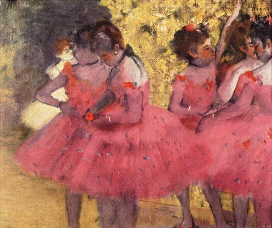 The Pink Dancers before the Ballet, 1884 by Edgar Degas