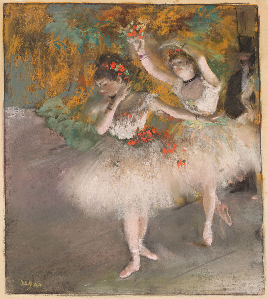 Two Dancers Entering the Stage by Edgar Degas