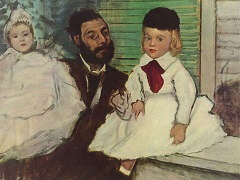 Count Lepic and his Daughters by Edgar Degas