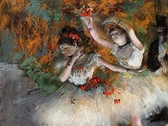 Two Dancers Entering the Stage by Edgar Degas