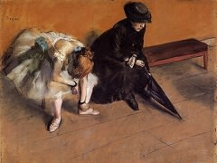 Waiting by Edgar Degas